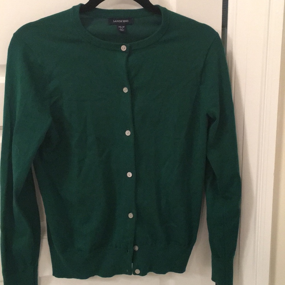 Forest Green Supima Cotton blend cardigan